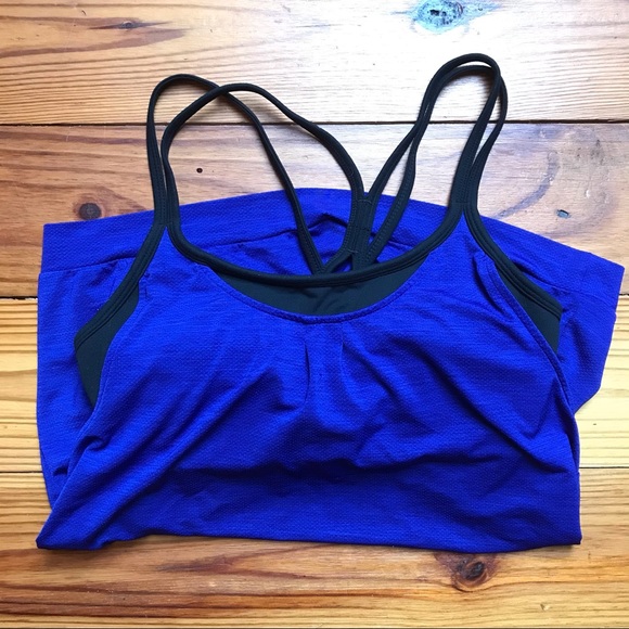 Athleta Blue Black Built-in Bra Tank Top, EUC, S - Picture 14 of 15